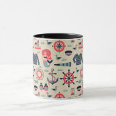 海洋生物パターン マグカップ (中央)