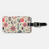 海洋生物パターン ラゲッジタグ (正面横)