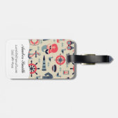 海洋生物パターン ラゲッジタグ (裏面横)