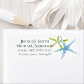 海洋生物ビーチ結婚海差出人住所 ラベル (インサイチュ)