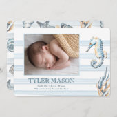 海洋生物写真誕生のお知らせ 案内状 (正面/裏面)