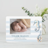 海洋生物写真誕生のお知らせ 案内状 (スタンド正面)