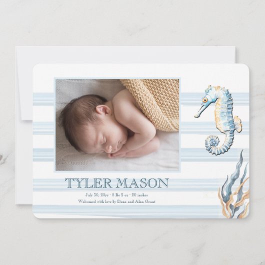 海洋生物写真誕生のお知らせ 案内状 (正面)