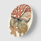 海洋生物収集 ラウンド壁時計 (傾斜)