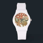 海洋生物収集 腕時計<br><div class="desc">このアートプリントは、シャープで鮮やかな画像を高い色精度で表示する。今日の海洋生物コレクションを取得するヴィンテージプリント。美しい赤いサンゴ礁と美しいヒトデは素晴らしどんな製品にも乗る。</div>