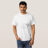 海洋生物大人カラーリングシャツ Tシャツ (正面フル)