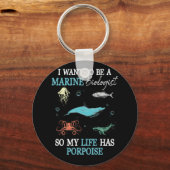 海洋生物学は海洋生物学者になりたい キーホルダー (正面)