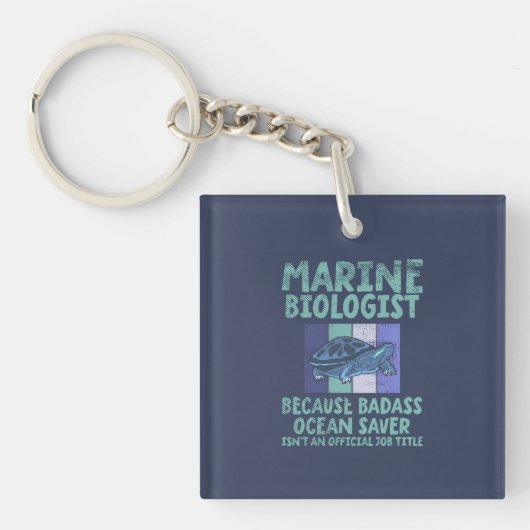 海洋生物学研究者海洋生物学 キーホルダー (正面)