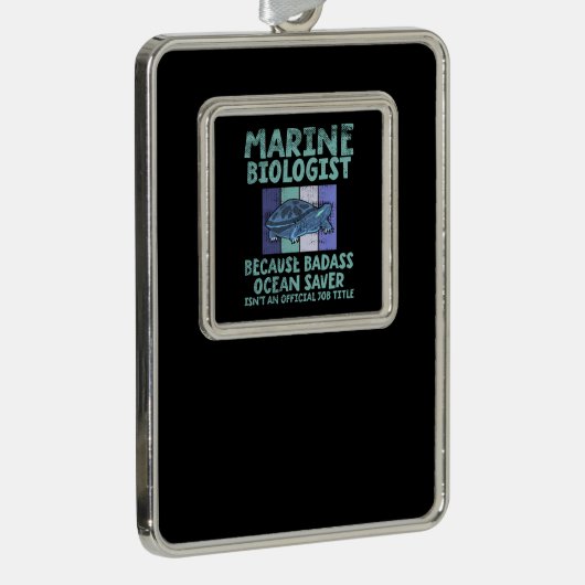 海洋生物学研究者海洋生物学 シルバープレートフレームオーナメント (右)