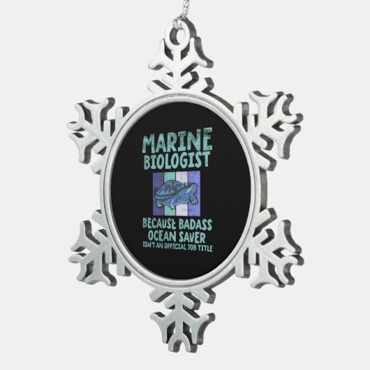 海洋生物学研究者海洋生物学 スノーフレークピューターオーナメント (右)
