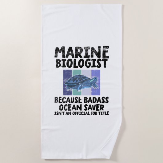 海洋生物学研究者海洋生物学 ビーチタオル (正面)