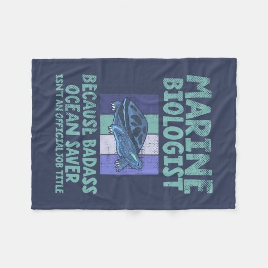 海洋生物学研究者海洋生物学 フリースブランケット (正面(横))