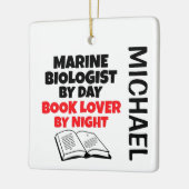 海洋生物学者の愛読のカスタム セラミックオーナメント (左)