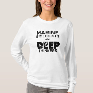 海洋生物学者は深い思想家 Tシャツ
