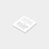 海洋生物学者は深い ポストイット (アングル)