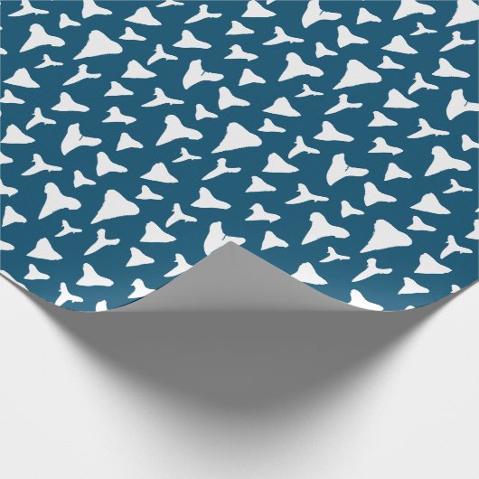 海洋生物学者シャーク恋人ホワイトシャーク歯 ラッピングペーパー (角)