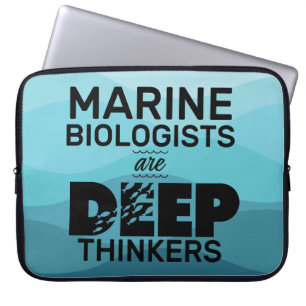 海洋生物学者タイポグラフィ ラップトップスリーブ