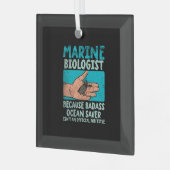 海洋生物学者 ガラスオーナメント (正面左)