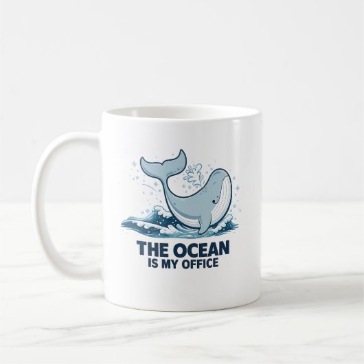 海洋生物学者 ギフト 海洋愛好家向け コーヒーマグカップ (左)