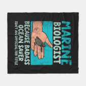 海洋生物学者 フリースブランケット (正面(横))