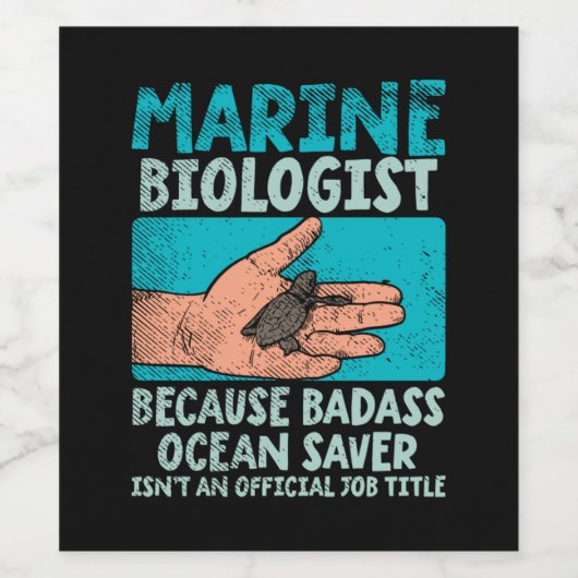 海洋生物学者 ワインラベル (シングルラベル)