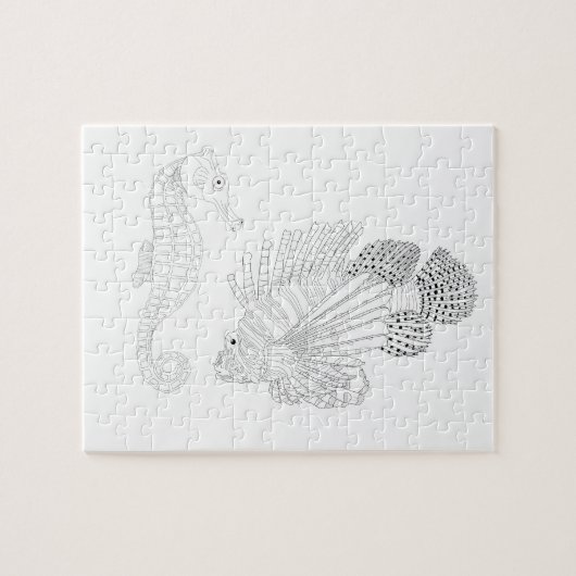 海洋生物成人着色パズル ジグソーパズル (横)