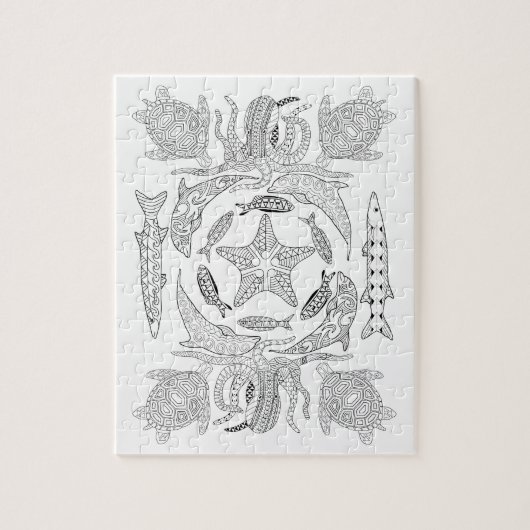 海洋生物成人着色パズル ジグソーパズル (縦)
