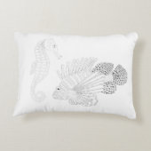 海洋生物成人着色枕 アクセントクッション (裏面)