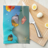 海洋生物 キッチンタオル (四つ折り)