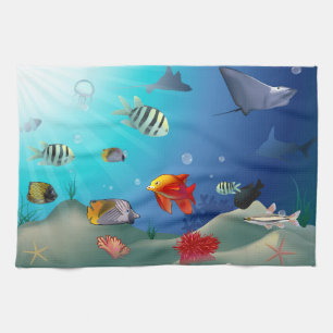 海洋生物 キッチンタオル