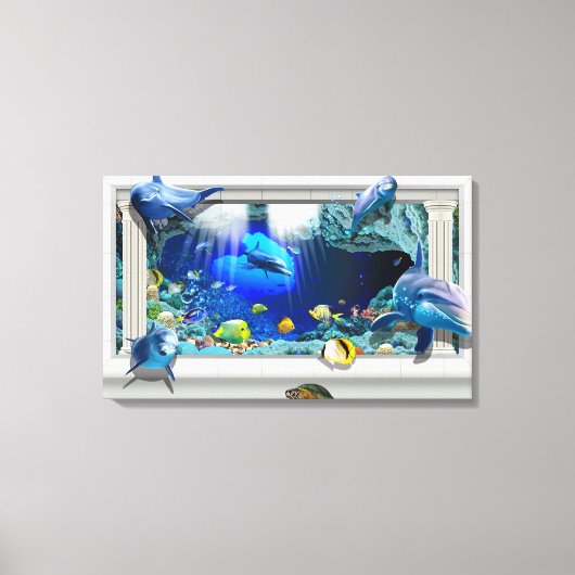 海洋生物 キャンバスプリント (正面)