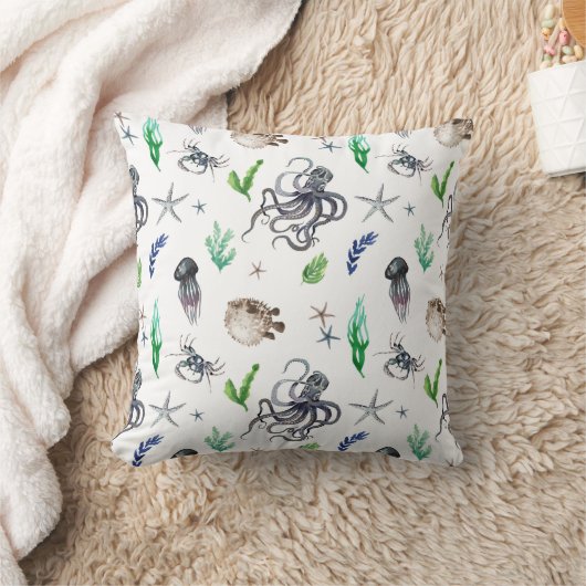 海洋生物 クッション (ブランケット)