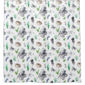 海洋生物 シャワーカーテン (正面)