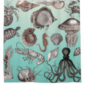 海洋生物 シャワーカーテン (正面)