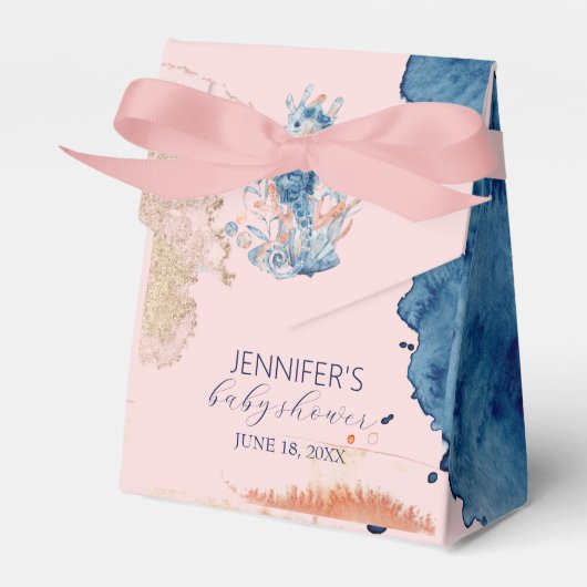 海洋生物 |シーホース赤ちゃんシャワーありがとうございました フェイバーボックス (正面サイド)