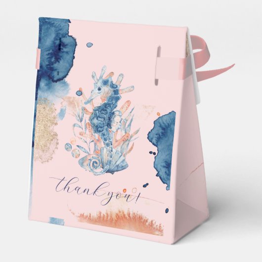 海洋生物 |シーホース赤ちゃんシャワーありがとうございました フェイバーボックス (裏面サイド)