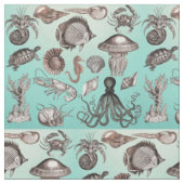 海洋生物 ファブリック (クローズアップ)