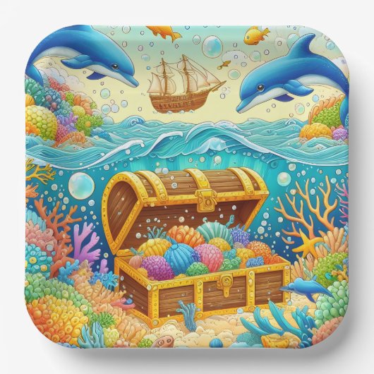 海洋生物 ペーパープレート (正面)