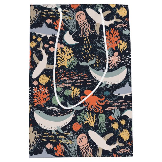 海洋生物 ミディアムペーパーバッグ (正面)