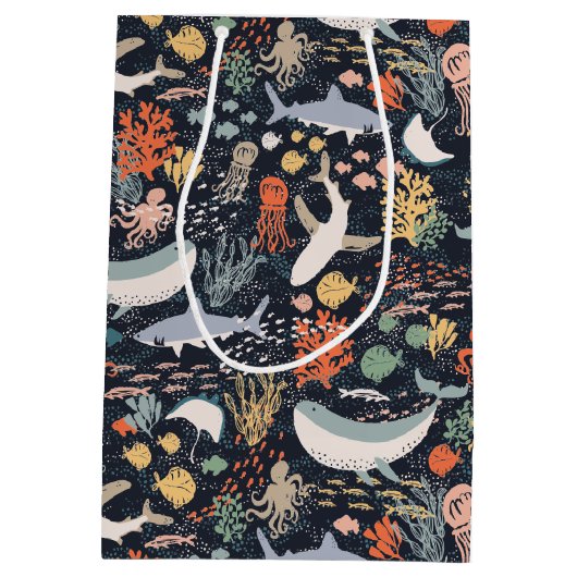 海洋生物 ミディアムペーパーバッグ (裏面)