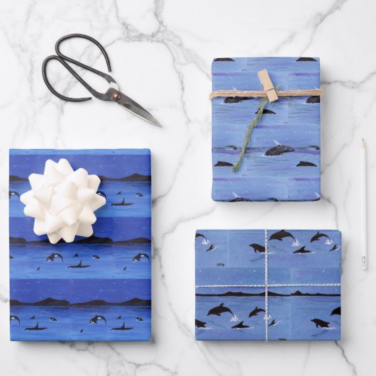 海洋生物 ラッピングペーパーシート (正面)
