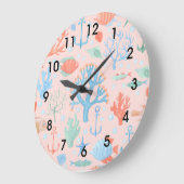 海洋生物 ラージ壁時計 (傾斜)