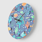 海洋生物 ラージ壁時計 (傾斜)