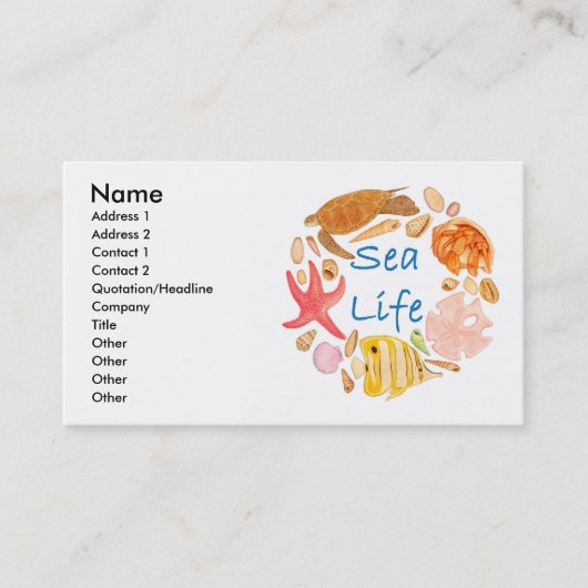海洋生物 名刺 (正面)
