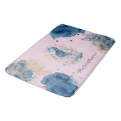 海洋生物|水モダン色シーホース バスマット (アングル)