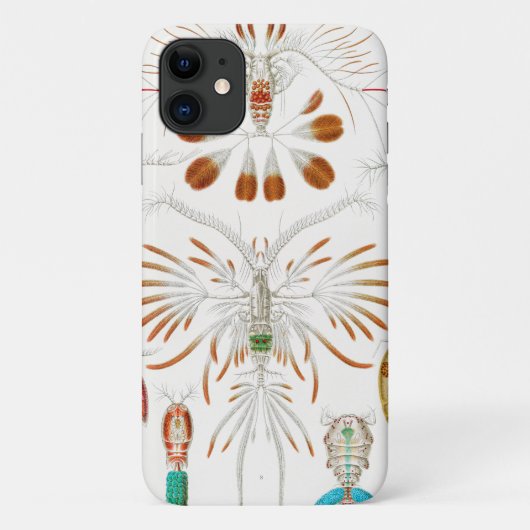 海洋生物 甲殻類、コペポダ（ハエクエルによる) Case-Mate iPhoneケース (裏面)