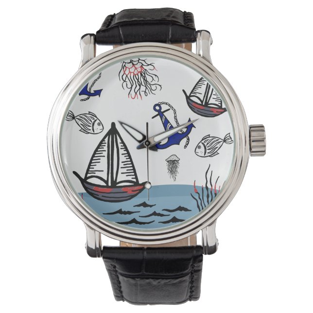 海洋生物 腕時計 (正面)