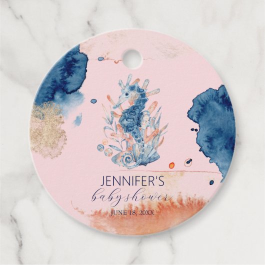 海洋生物 | Seahorseベビーシャワー フェイバータグ (正面)