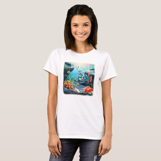 海洋生物 Tシャツ (正面フル)