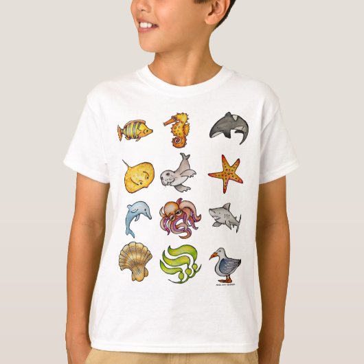 海洋生物 Tシャツ (正面)